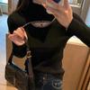 Suéter de Cuello Medio para Mujer, Otoño e Invierno, Estilo Sexy, Diseño Nuevo, Top Básico Elegante y con Estilo para Mujer A2427