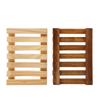 Set de Jabonera Bicolor para Baño, Caja de Jabón Ranurada con Drenaje para Inodoro, Jabonera de Madera, Set de Caja de Dos Piezas
