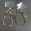 Cadena para Teléfono Móvil de Flor de Vidrio Estilo Coreano Ins Accesorios de Borla de Alto Valor Cordón Colgante Corto para Equipaje Espejo Retrovisor del Coche