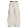 Calça Cargo Vintage Lavada Estilo Retrô Americano com Múltiplos Bolsos Unissex Outono 2025 Nova Calça Reta Casual Solta