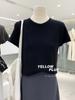 ¡Golpea cómodo! Camiseta de punto de seda helada mezclada Treasure de manga corta, nuevo estilo primavera y verano, top básico elegante y versátil para mujer
