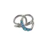 Anillo abierto de cruz de diamantes de diseño de moda nicho para mujer, personalidad, lujo ligero, Joker, súper brillante, anillo de dedo de comida, joyería al por mayor