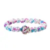 Joias Cruzadas Europeias e Americanas para Homens e Mulheres Pulseira de Turquesa Camuflada Joia de Mão Nicho Pulseira Cor de Tartaruga Marinha Atacado