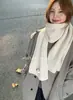 Cachecol de Lã Misturada Colorido Puro Feito em Casa pelo Fabricante para Mulheres Inverno Clareamento Estudante Casal Cachecol Simples de Tricô Transfronteiriço