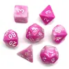 Conjunto de Dados de 7 Peças Dragão e Masmorra DND Dados Multilaterais de Duas Cores Conjunto de Dados para RPG de Mesa