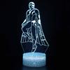Luminária de Mesa 3D Colorida Touch Cruzada Dedicada Marvel Vingadores Guardiões da Galáxia Lâmpada Presente Criativo