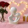 Oferta Especial Adornos de Piedra Imitación para Padres e Hijos para el Hogar, Creativos Familiares Románticos Conmemorativos Navideños Decoraciones de Resina para Mesa