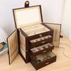 Joyero multicapa de gran capacidad con espejo, cajón multifunción, para guardar pendientes, collares y joyas.