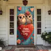 Suministro Exclusivo Transfronterizo de Temu Amazon Shein de Funda Decorativa de Puerta de Habitación Elástica de una Pieza, Fácil de Instalar, Cubierta de Puerta Estilo Día de San Valentín