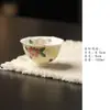 Taza Maestro de Cerámica Pintada a Mano con Mariposa y Boca de Flor para Uso Doméstico, Taza de Cata de Té de Pie Alto, Taza de Té Especial para Mujeres, Juego de Té Kung Fu