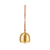 Colgante de Campanilla Pequeña de Latón Amarillo Mate Campana Simple de Cobre Pulido Accesorios para Joyería DIY Colgador de Puerta de Coche Adorno Colgante de Carrillón de Viento