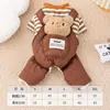 Ropa para perros Bomei, peluche para perros pequeños, gruesa, para otoño e invierno, gruesa, para mascotas de cuatro patas, con forro polar, para gatos
