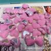 Lana de visón de imitación hebilla de bolsa de tela con forma de corazón de durazno hebilla de joyería de amor accesorios de joyería DIY