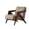 Cadeira Richard de meados do século, poltrona individual para sala de estar, cadeira de lazer designer para varanda, estilo retro francês em madeira maciça