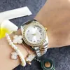 Reloj de Pulsera de Acero con Cinco Eslabones Dorados y Tachonado de Diamantes con Calendario, Reloj de Cuarzo para Mujer, Al Por Mayor, Movimiento Japonés Miyota