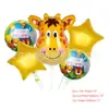 Decorações para Festa de Aniversário com Tema Mundo Animal Arranjo de Parede de Fundo para Festa Infantil Pôster de Dinossauro Conjunto de Balões