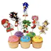 Toppers de Bolo Desenho Animado Novo Produto Transfronteiriço Decoração Temática Festa de Aniversário Palito Série de Toppers Pequenos