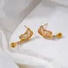 Anillo de Perla, Aretes, Colgante Juego de Tres Piezas, Mariposa Hueca, Concha de Mariposa Blanca, Lujo Accesible para Bricolaje de Alta Gama y Sentido de Alta Gama
