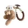 Muñeca Perezosa Gris Marina Linda Colgante Juguete de Peluche Lanyard para Teléfono Móvil Colgante de Bolso Llavero Muñeca Muñeca