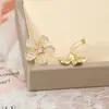 Luochen Ins Mesmo Estilo Flor Diamante Clipe de Orelha Alto Grau Temperamento Luxo Leve Exquisito Versátil Brincos Brincos