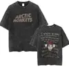 Europeu Transfronteiriço CódigoRetro Rock Arctic Monkeys Álbum de Música Gráfico T-