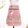 Delantal Corto Sencillo para Uso Doméstico, Delantal de Media Longitud a la Moda para Mujer, Delantal de Media Longitud de Verano Anti-Manchas de Aceite para Cocina