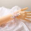 Flor de Muñeca Coreana para Novia, Hermoso y Súper Hada Flor de Orquídea Pulsera de Flor para Mano, Regalo de Boda, Grupo de Damas de Honor Hermanas