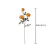 3 Cabeças de Rosas Secas Artificiais Fabricante de Flores Artificiais Transfronteiriço Flores Artificiais Plantas Verdes Atacado Decoração de Casamento Artesanato Estilo Ins