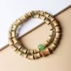 Pulseira de Sândalo Verde Envelhecido Argentino Acessórios DIY Pulseira Multicírculo Contas de Oração Budistas Pulseira de Mão Atacado