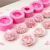 Molde de Silicone para Vela Perfumada Floral DIY Pedra Aromática de Pétala Molde para Sabonete Artesanal Gesso Resina