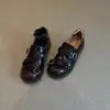 Novedad Primavera 2026 Estilo Británico Mocasines Planos con Punta Redonda y Hebilla de Cinturón para Mujer, Zapatos Casuales de Cuero para Combinar con Faldas