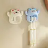 Soporte para Cepillo de Dientes de Oso Lindo Sin Perforaciones Colgante de Pared Dibujos Animados Hogar Baño Estante de Almacenamiento Soporte Doble para Cepillos de Dientes Opcional Multicolor