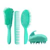 Peine de Pulpo Famoso de Internet Set de Plástico Peine Masajeador Hueco para el Cabello Peine de Dientes Anchos Cepillo para el Cabello de Silicona Estilo Peinado