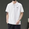 Polo de manga corta para hombre 2025 verano nuevo estilo coreano corte ajustado top solapa estilo americano top casual de alta gama