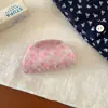 Pinza para el pelo floral semicircular dulce y linda para mujer, pinza de garra de princesa de tamaño mediano para cabello fino, accesorio para el cabello