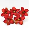 Nueva Flor de Seda Exquisita Simulada Cabeza de Orquídea Gato Flor de Pasador de Pelo DIY Tocado Dinastía Han Aro para el Cabello Broche Flor Decorativa Flor Artificial