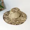 Sombrero de Vaquero para Niños Sombrero de Sol de Verano Ala Ancha Sombrero de Sol Camuflado Montañismo Viajes Transpirable Sombrero de Pescador Sombrero de Sol