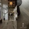 Piso de Madeira Grão de Madeira Anel de Crescimento Atacado Uso Doméstico Laminado Retro Desgastado Preto Estilo Wabi-Sabi Antigo Ecológico para Pousadas
