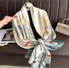 Bufanda Larga Elegante Brocada de Seda Sintética para Viajes, Protección Solar, Toalla de Playa, Estampada, Para el Cuello, Venta al por Mayor, Primavera/Verano 2026