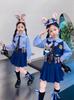 Disfraz de Policía Conejo para Niños Judy Traje para Niñas Vestido de Otoño Disfraz de Cosplay Niña Vestido de Princesa Lolita