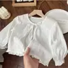 Chal de algodón Tencel para niñas en verano con pajarita, cárdigan fino, camisa para aire acondicionado, prenda exterior para protección solar