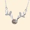 Collar de proyección de memoria de amor estilo Tiktok mismo 100 idiomas Te amo collar femenino transfronterizo popular