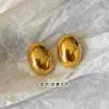 Brincos de Prata Esterlina S925 com Haste Metálica Pendentes para Mulheres Ouro Real Espessado Galvanizado Studs Europeus e Americanos de Nicho Avançado
