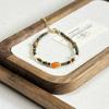 Pulsera original de acero y titanio de cuerpo entero con cuentas de piedra natural y cuentas de arroz de nicho, pulsera de cristal con perlas de agua dulce para mujer.