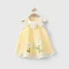 Vestido de Verão para Menina, Vestido Princesa Infantil Elegante e Divertido com Bolinhas, Vestido Formal de Verão para Bebê Menina