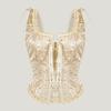 Fajas Europeas y Americanas Transfronterizas Tirantes Dobles Ajustables Jacquard Corsé Palacio Retro Tirantes Soporte de Busto Cintura Top