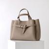 Bolso de Cubo Grande de Cuero de Grano Superior Versátil Nuevo, Bolso Tote Texturizado para el Trabajo, Bolso de Boda, Bolso Grande