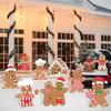 2025 Hombre de Jengibre Navideño Señal para Jardín Césped Exterior Decoración de Fiesta Navideña Papá Noel