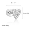 Pendientes de Acero Inoxidable con Baño de Oro de 18K y Circonitas Transfronterizos, Mini Piercings Nasales, Piercings Umbilicales, Joyería para Piercings, Modernos y Sencillos