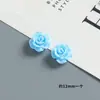 Accesorios de Resina de Rosa Artificial Coloridos de 12 mm Material para Manualidades Pegamento de Crema Funda de Teléfono Celular Agujero Zapato Pasador de Pelo Joyería